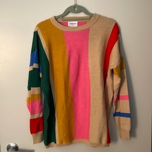 Multi stripe oversized sweater